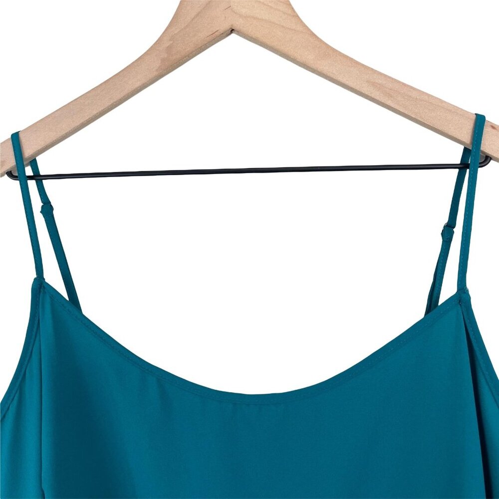Brandless teal aqua green sleeveless spaghetti strap cami slip dress one size - Picture 5 of 8